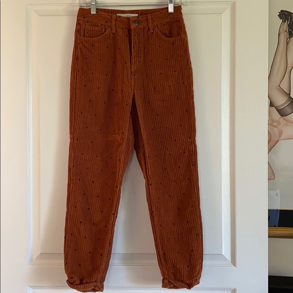 Topshop Denim - Topshop corduroy star jeans size 26
